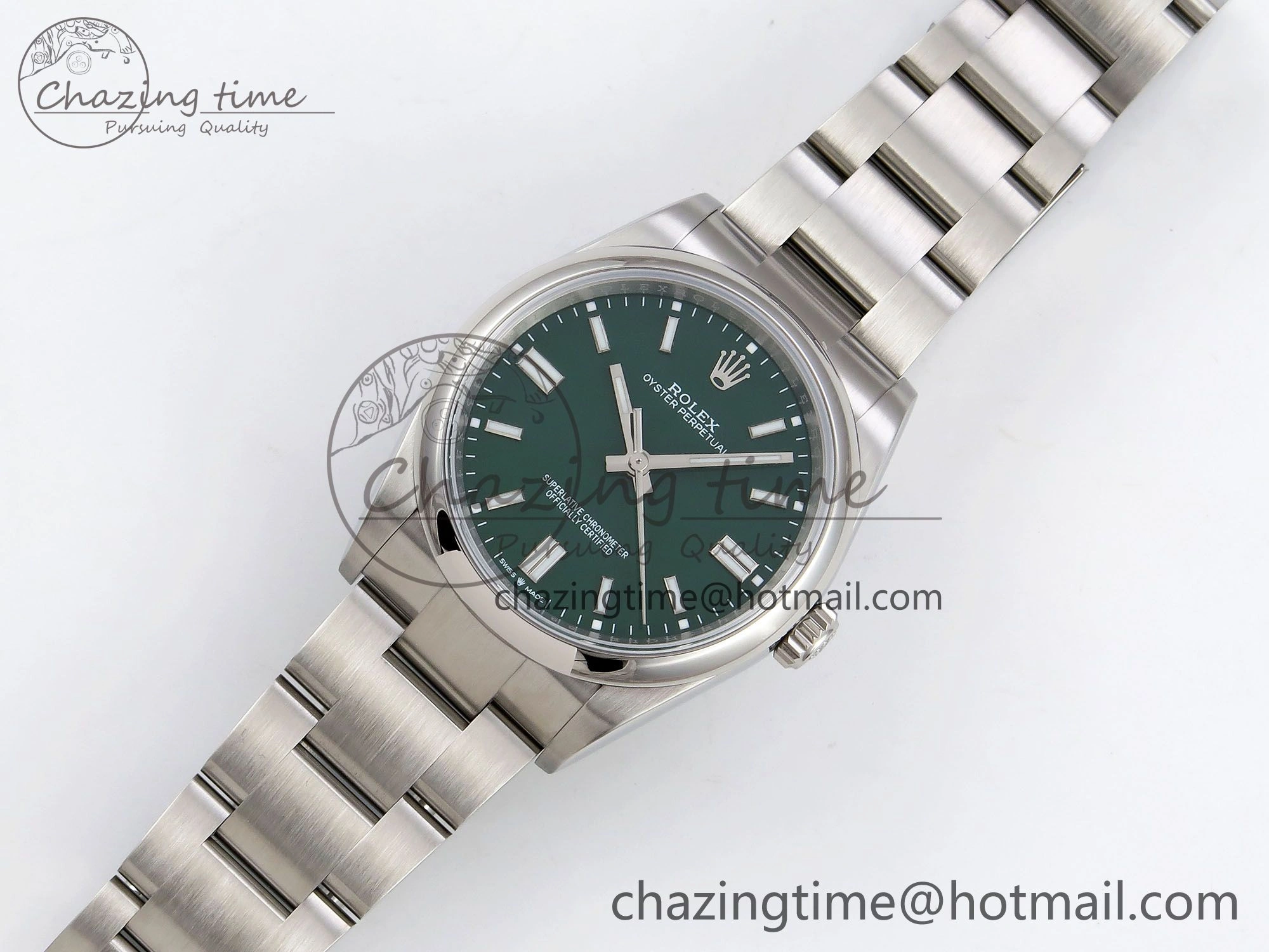 Oyster Perpetual 126000 36mm APF 1:1 Best Edition 904L Steel Green Dial VR3230