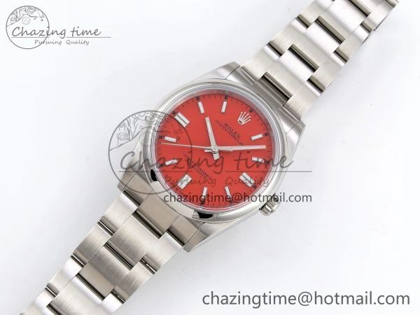 Oyster Perpetual 126000 36mm APF 1:1 Best Edition 904L Steel Red Dial VR3230