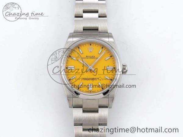 Oyster Perpetual 126000 36mm APF 1:1 Best Edition 904L Steel Yellow Dial VR3230