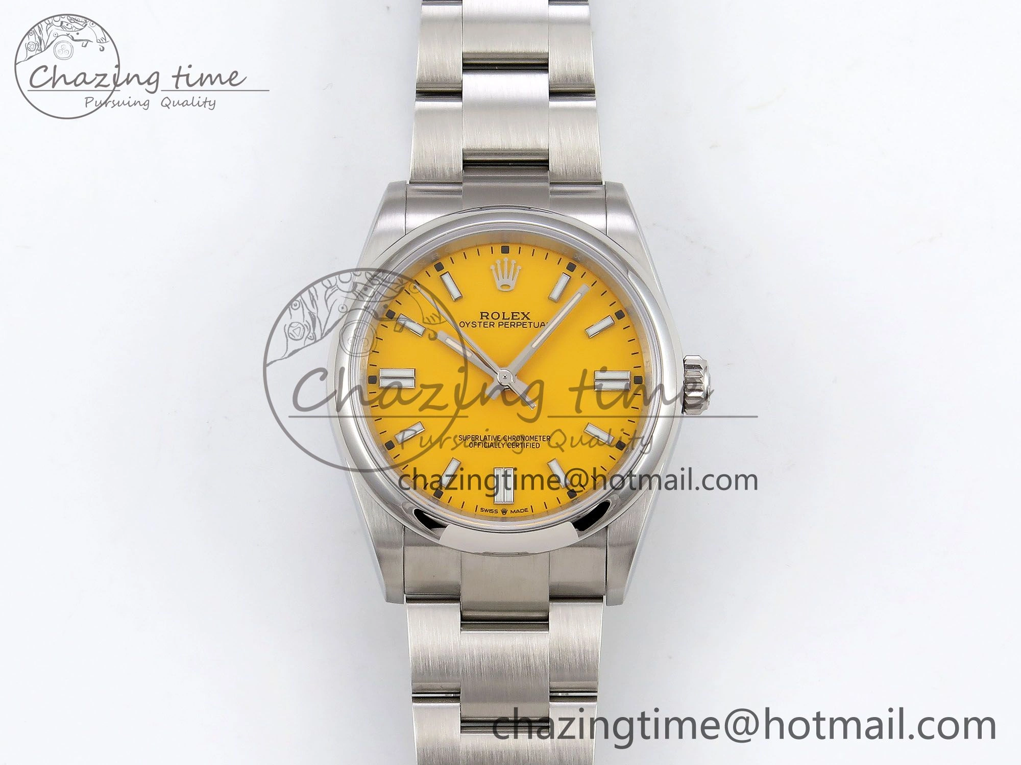 Oyster Perpetual 126000 36mm APF 1:1 Best Edition 904L Steel Yellow Dial VR3230
