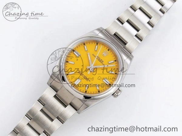 Oyster Perpetual 126000 36mm APF 1:1 Best Edition 904L Steel Yellow Dial VR3230