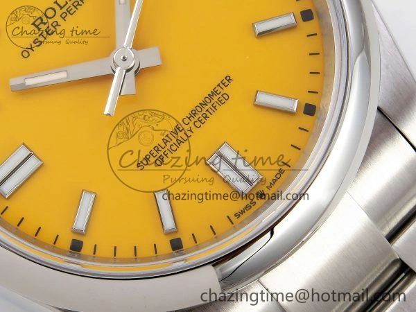 Oyster Perpetual 126000 36mm APF 1:1 Best Edition 904L Steel Yellow Dial VR3230