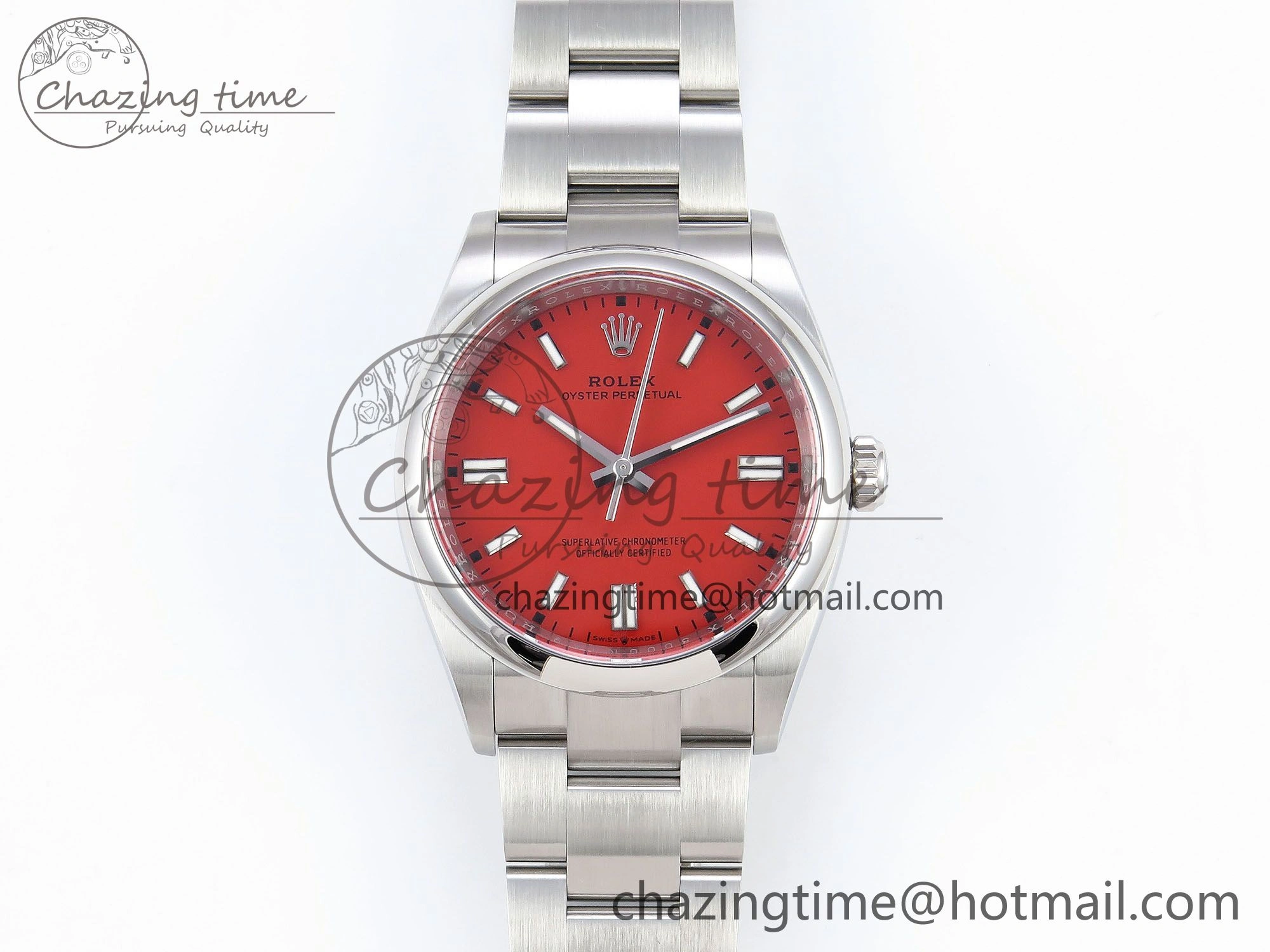 Oyster Perpetual 126000 36mm Clean 1:1 Best Edition 904L Steel Red Dial VR3230