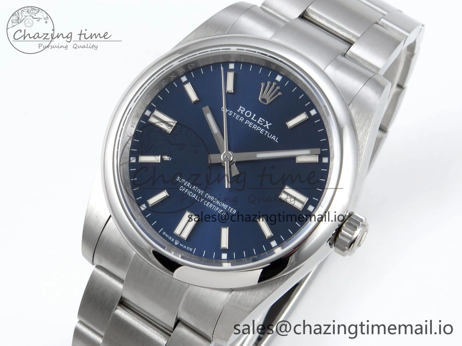 Oyster Perpetual 126000 36mm DIWF 1:1 Best Edition 904L Steel Blue Dial A3230