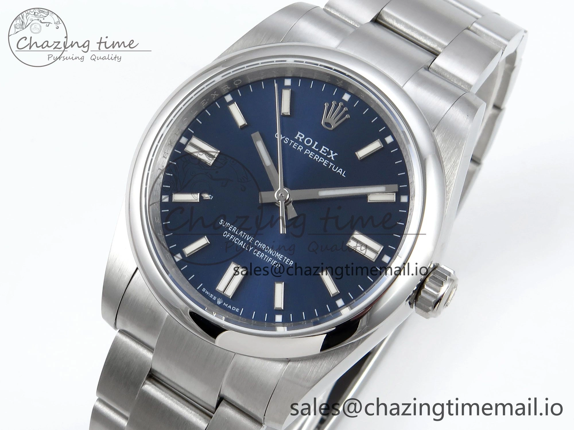 Oyster Perpetual 126000 36mm DIWF 1:1 Best Edition 904L Steel Blue Dial A3230