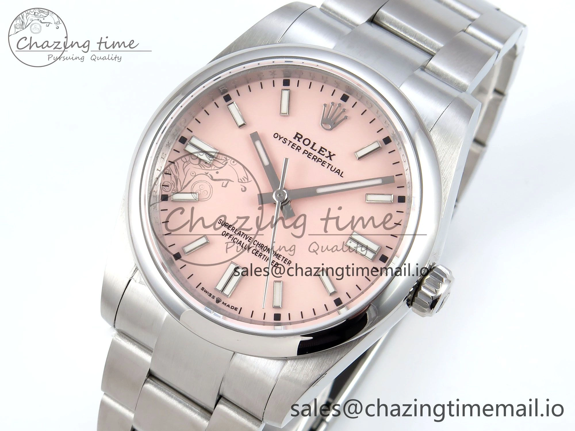 Oyster Perpetual 126000 36mm DIWF 1:1 Best Edition 904L Steel Pink Dial A3230