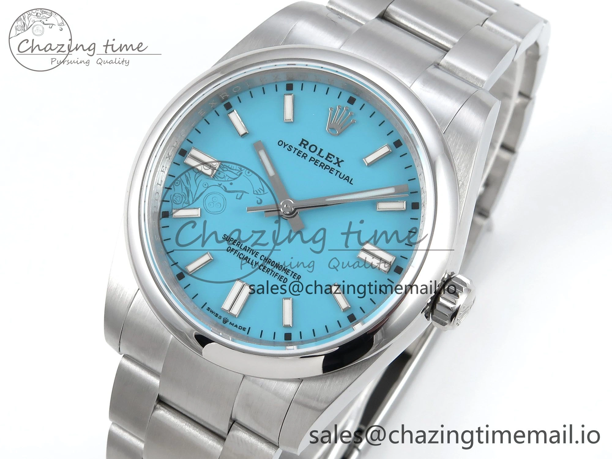 Oyster Perpetual 126000 36mm DIWF 1:1 Best Edition 904L Steel Tiffany Blue Dial A3230