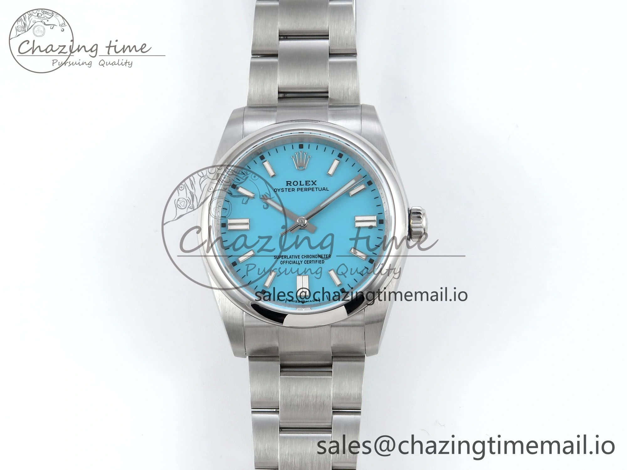 Oyster Perpetual 126000 36mm DIWF 1:1 Best Edition 904L Steel Tiffany Blue Dial A3230