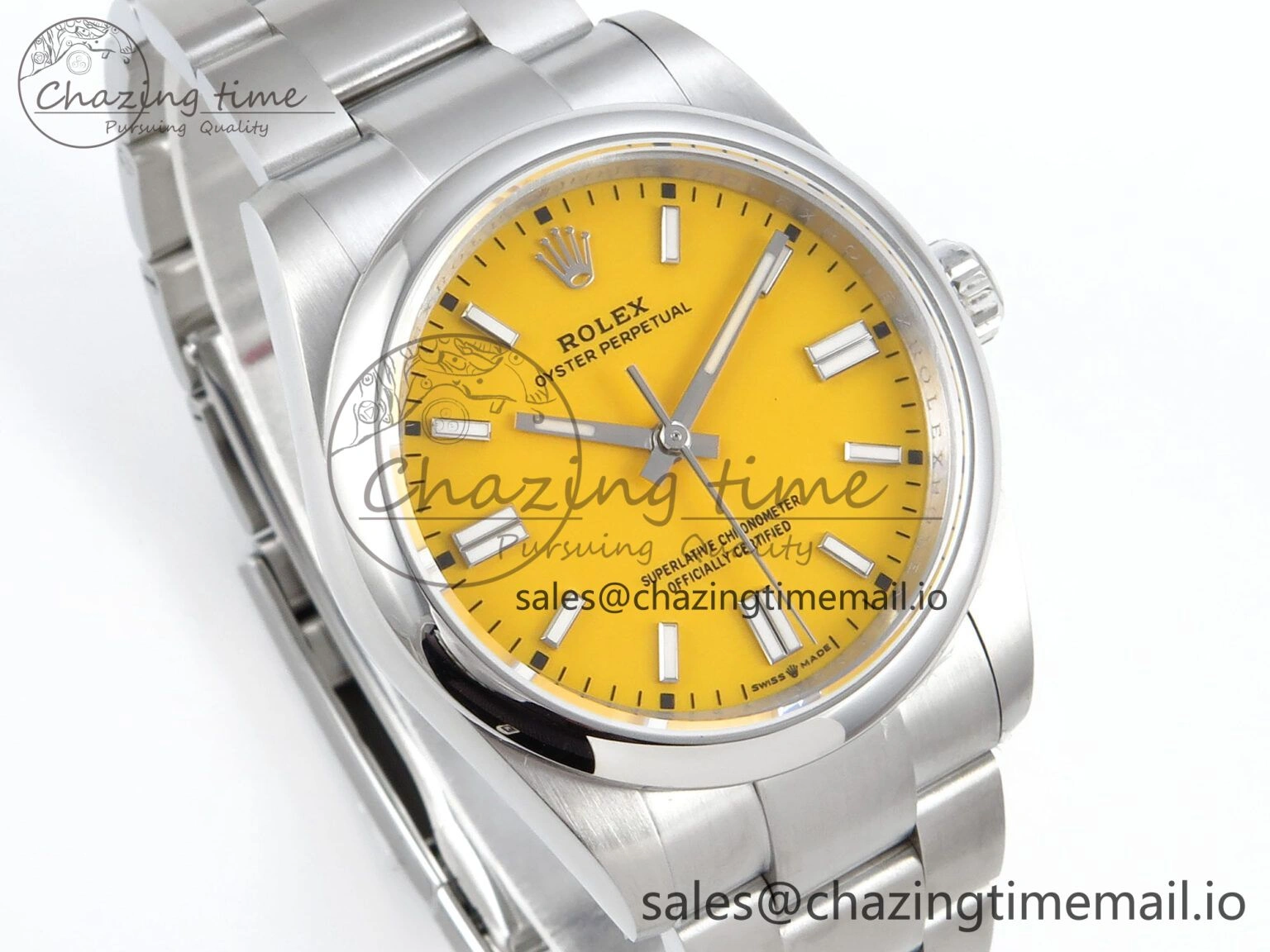 Oyster Perpetual 126000 36mm DIWF 1:1 Best Edition 904L Steel Yellow Dial A3230