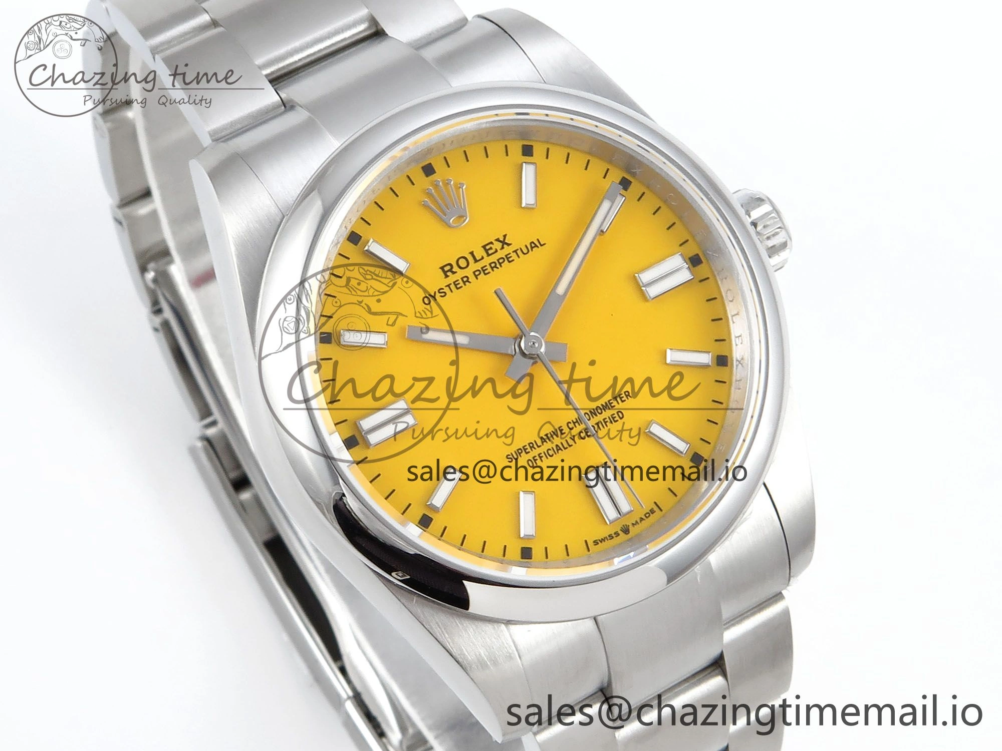 Oyster Perpetual 126000 36mm DIWF 1:1 Best Edition 904L Steel Yellow Dial A3230