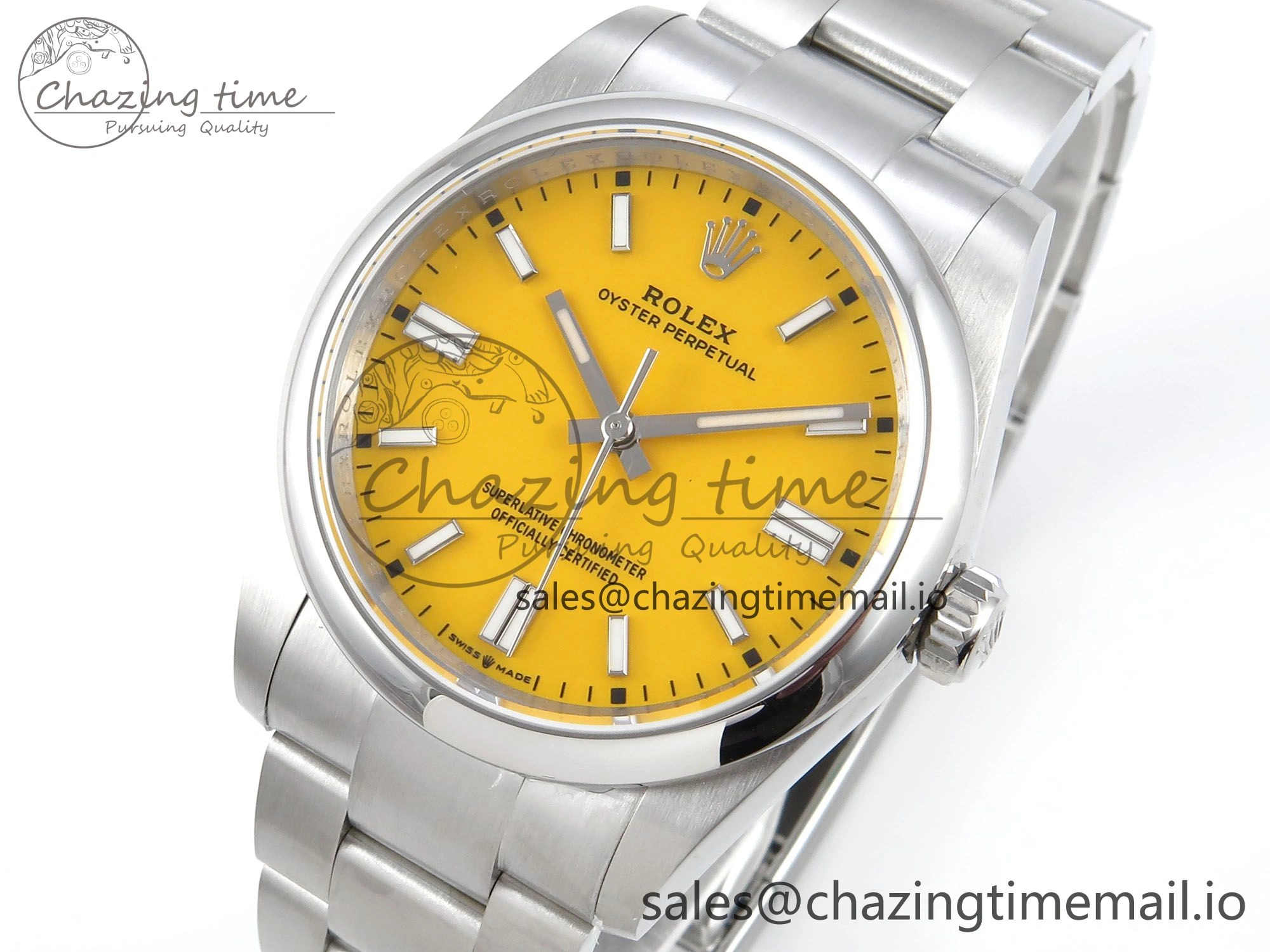 Oyster Perpetual 126000 36mm DIWF 1:1 Best Edition 904L Steel Yellow Dial A3230