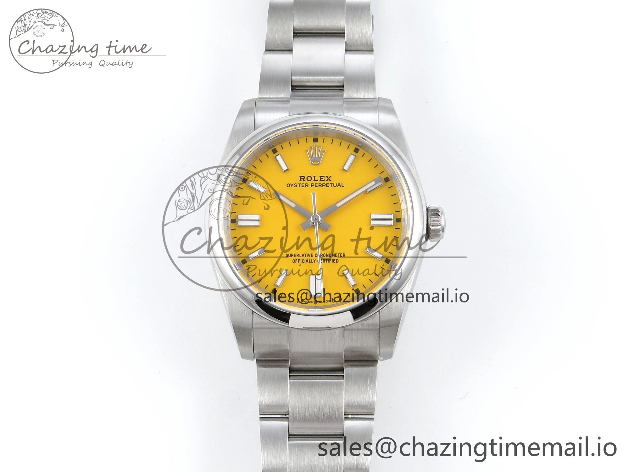 Oyster Perpetual 126000 36mm DIWF 1:1 Best Edition 904L Steel Yellow Dial A3230