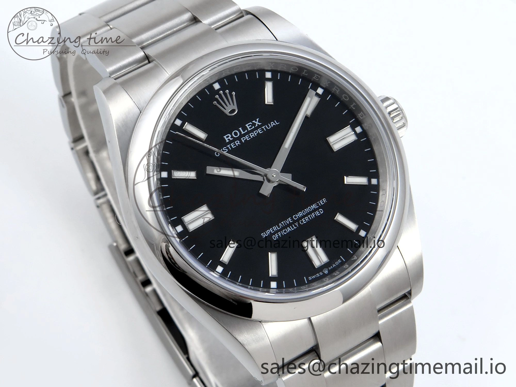 Oyster Perpetual 126000 36mm EWEF Best Edition 904L Steel Black Dial A3230