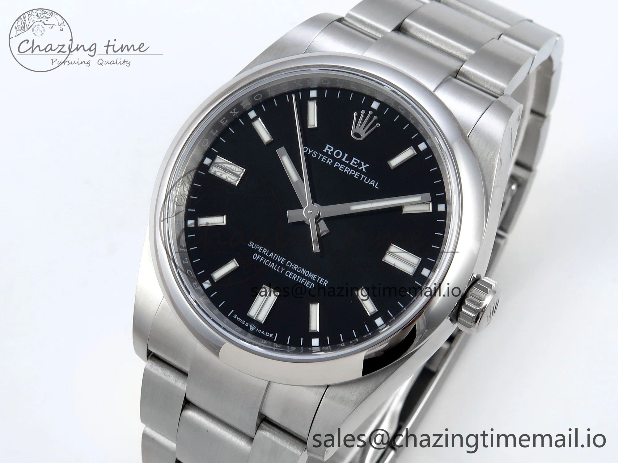 Oyster Perpetual 126000 36mm EWEF Best Edition 904L Steel Black Dial A3230