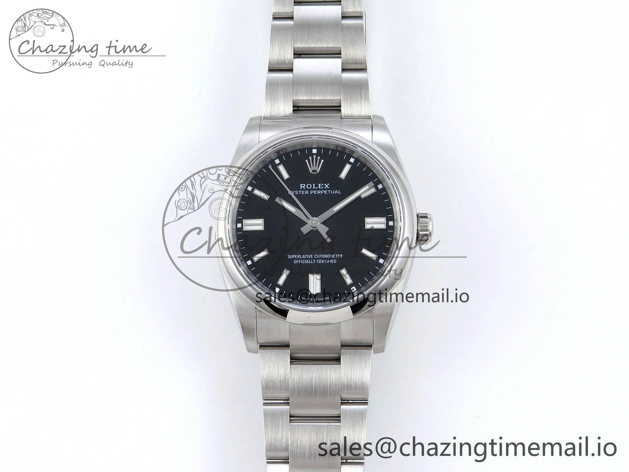 Oyster Perpetual 126000 36mm EWEF Best Edition 904L Steel Black Dial A3230