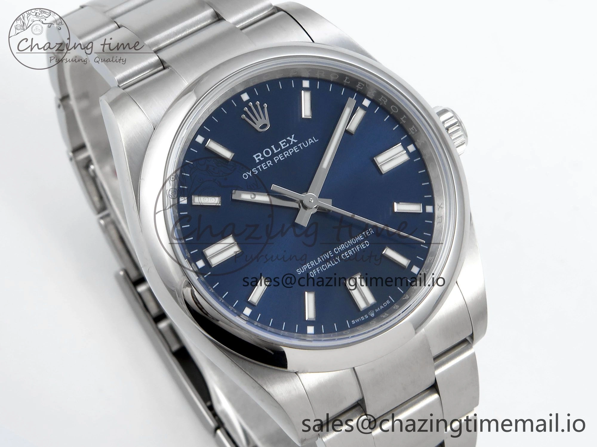 Oyster Perpetual 126000 36mm EWEF Best Edition 904L Steel Blue Dial A3230
