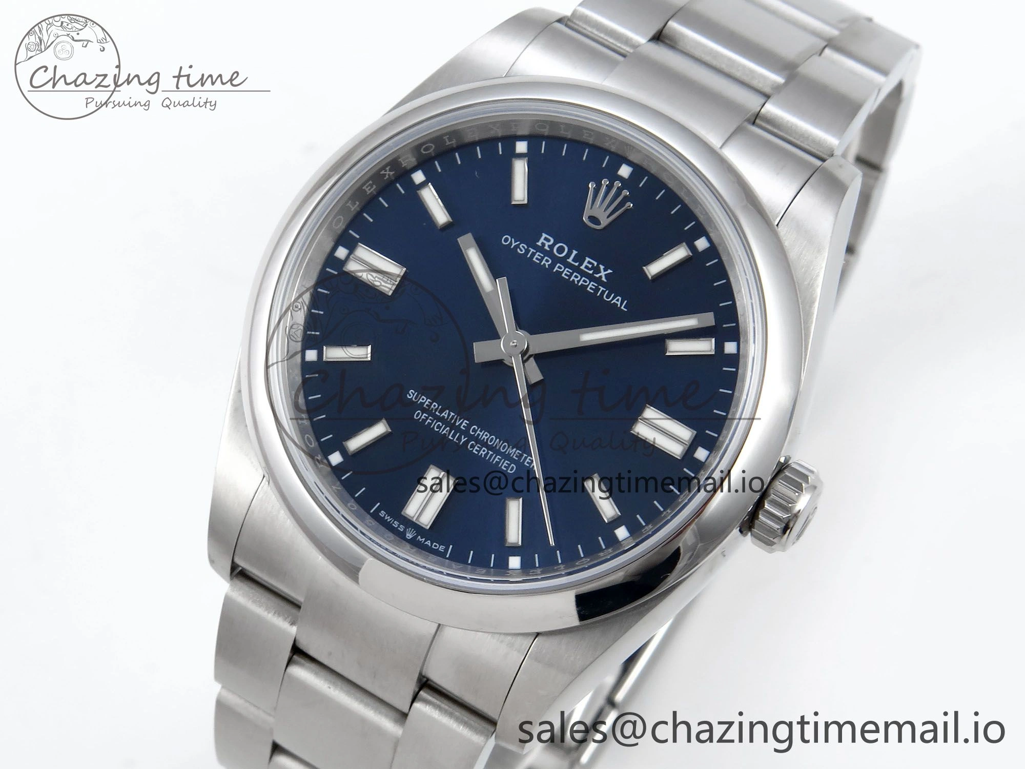 Oyster Perpetual 126000 36mm EWEF Best Edition 904L Steel Blue Dial A3230