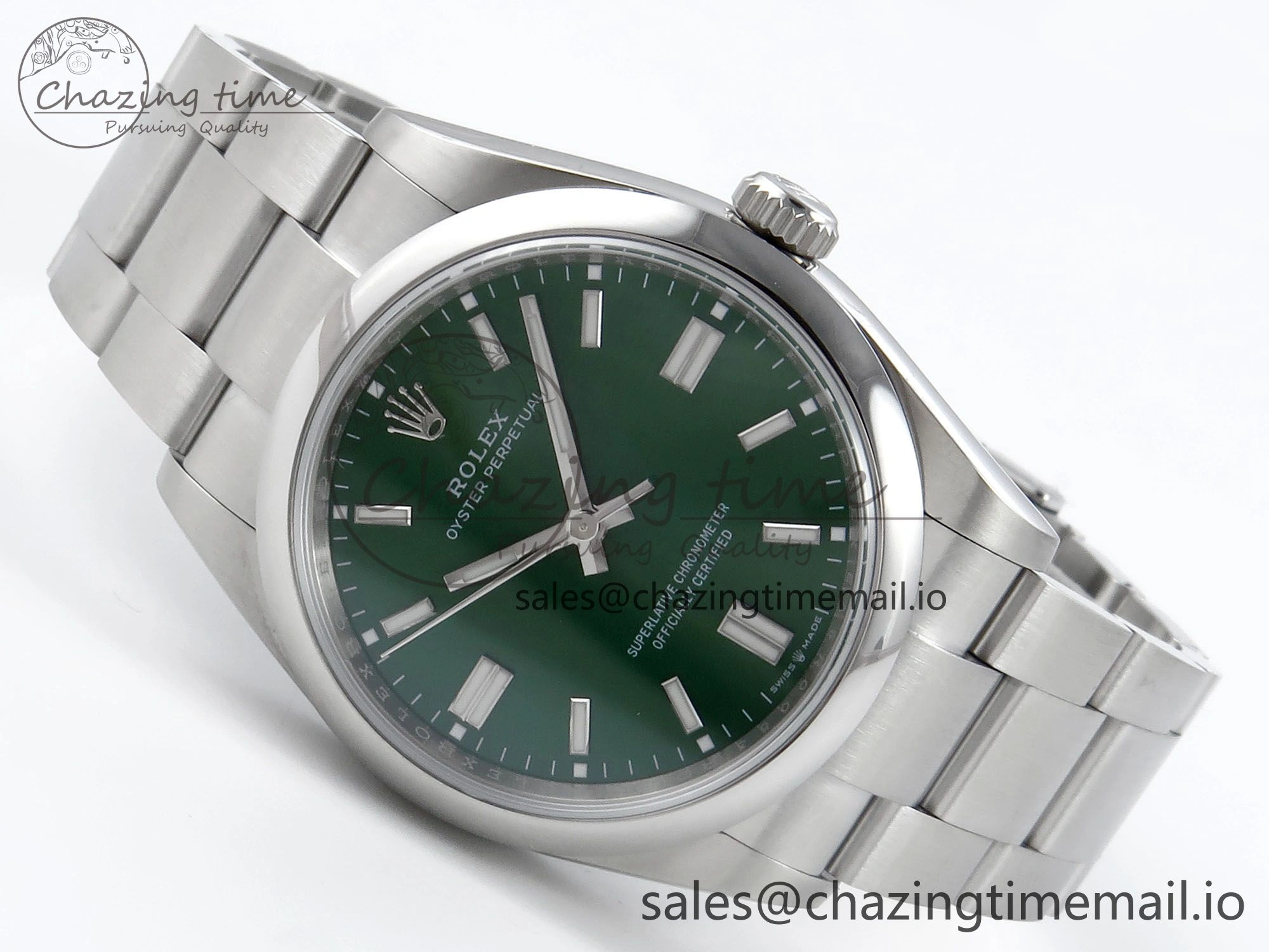 Oyster Perpetual 126000 36mm EWEF Best Edition 904L Steel Green Dial A3230