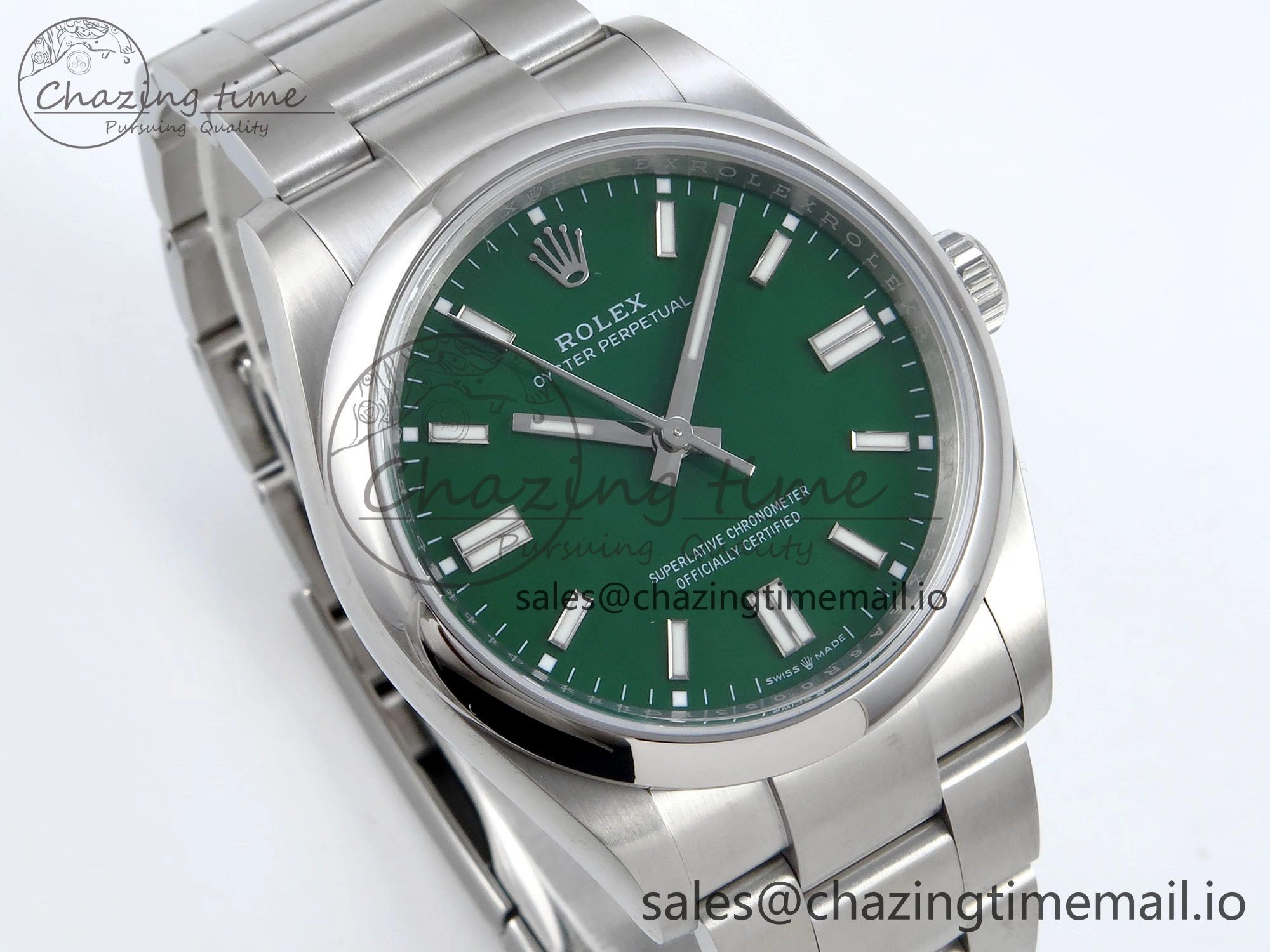 Oyster Perpetual 126000 36mm EWEF Best Edition 904L Steel Green Dial A3230