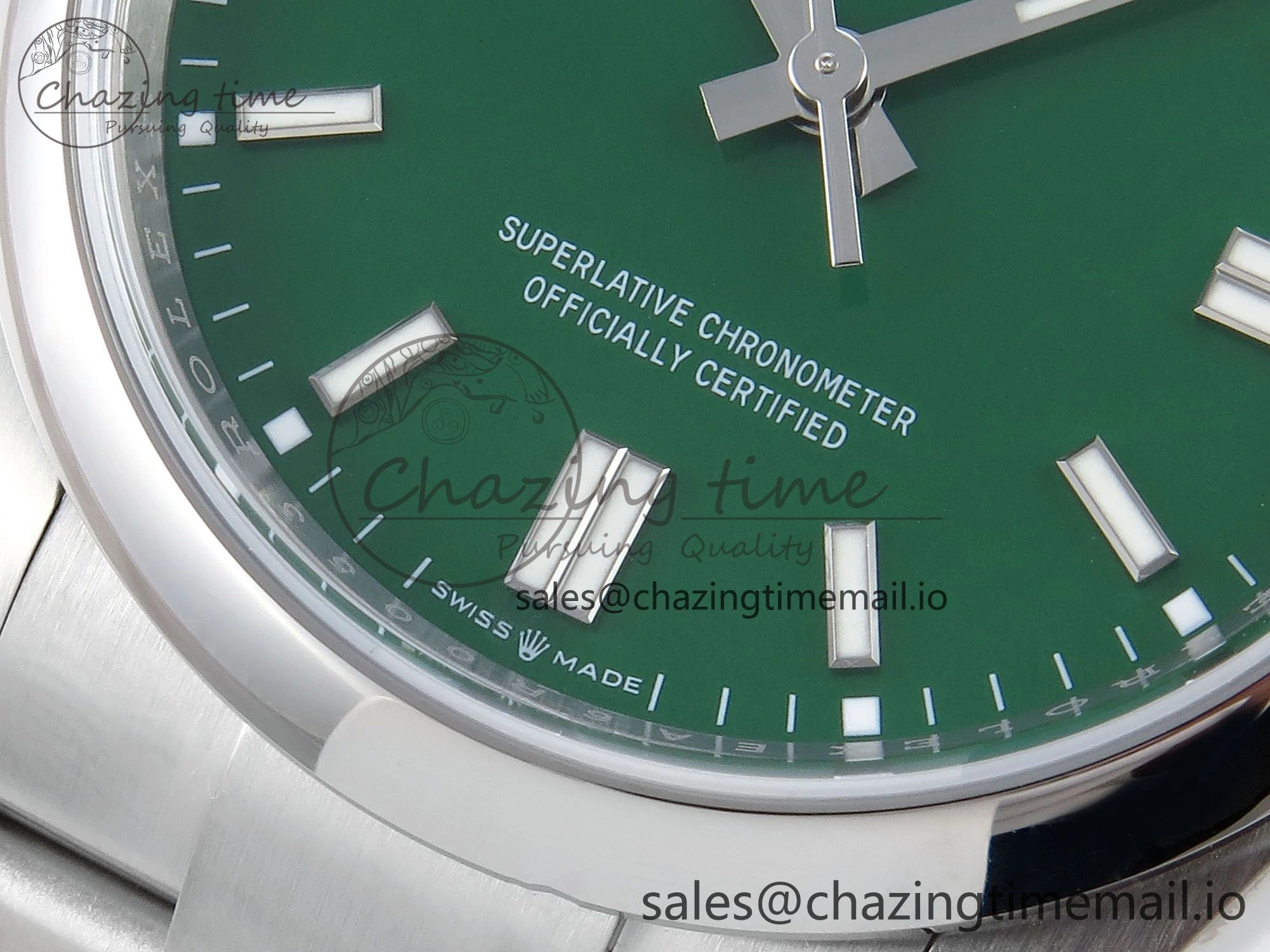 Oyster Perpetual 126000 36mm EWEF Best Edition 904L Steel Green Dial A3230