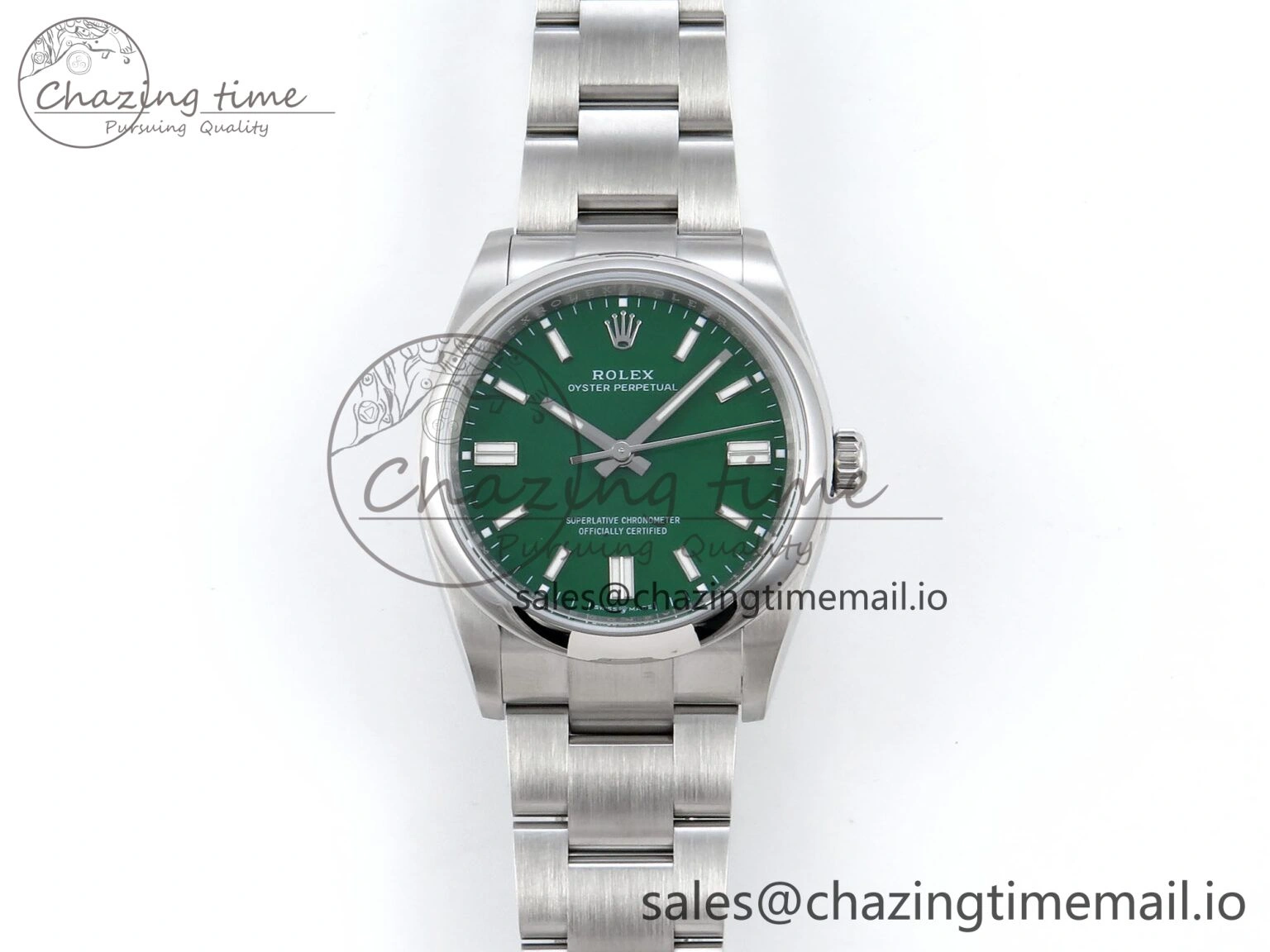 Oyster Perpetual 126000 36mm EWEF Best Edition 904L Steel Green Dial A3230