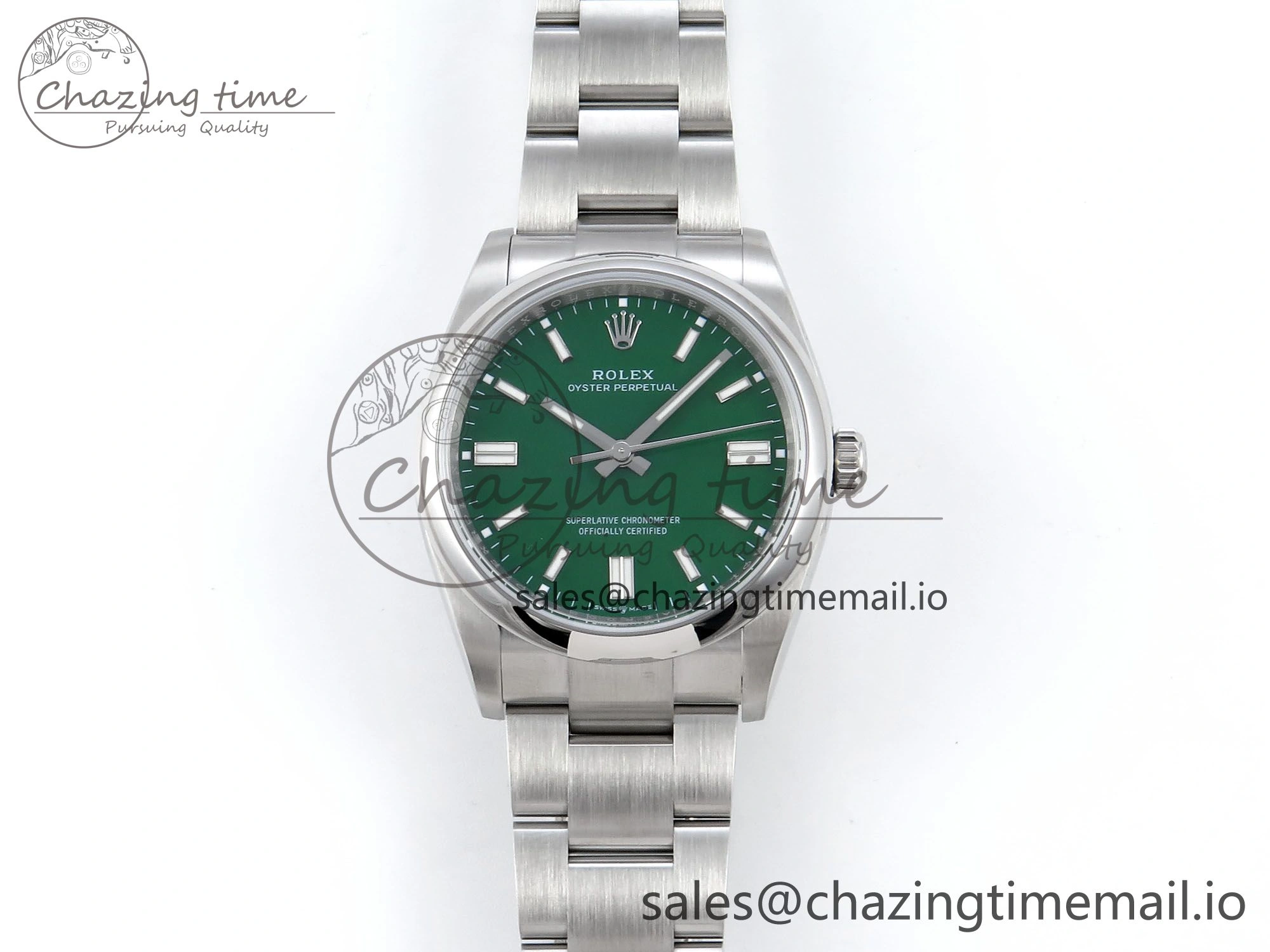 Oyster Perpetual 126000 36mm EWEF Best Edition 904L Steel Green Dial A3230