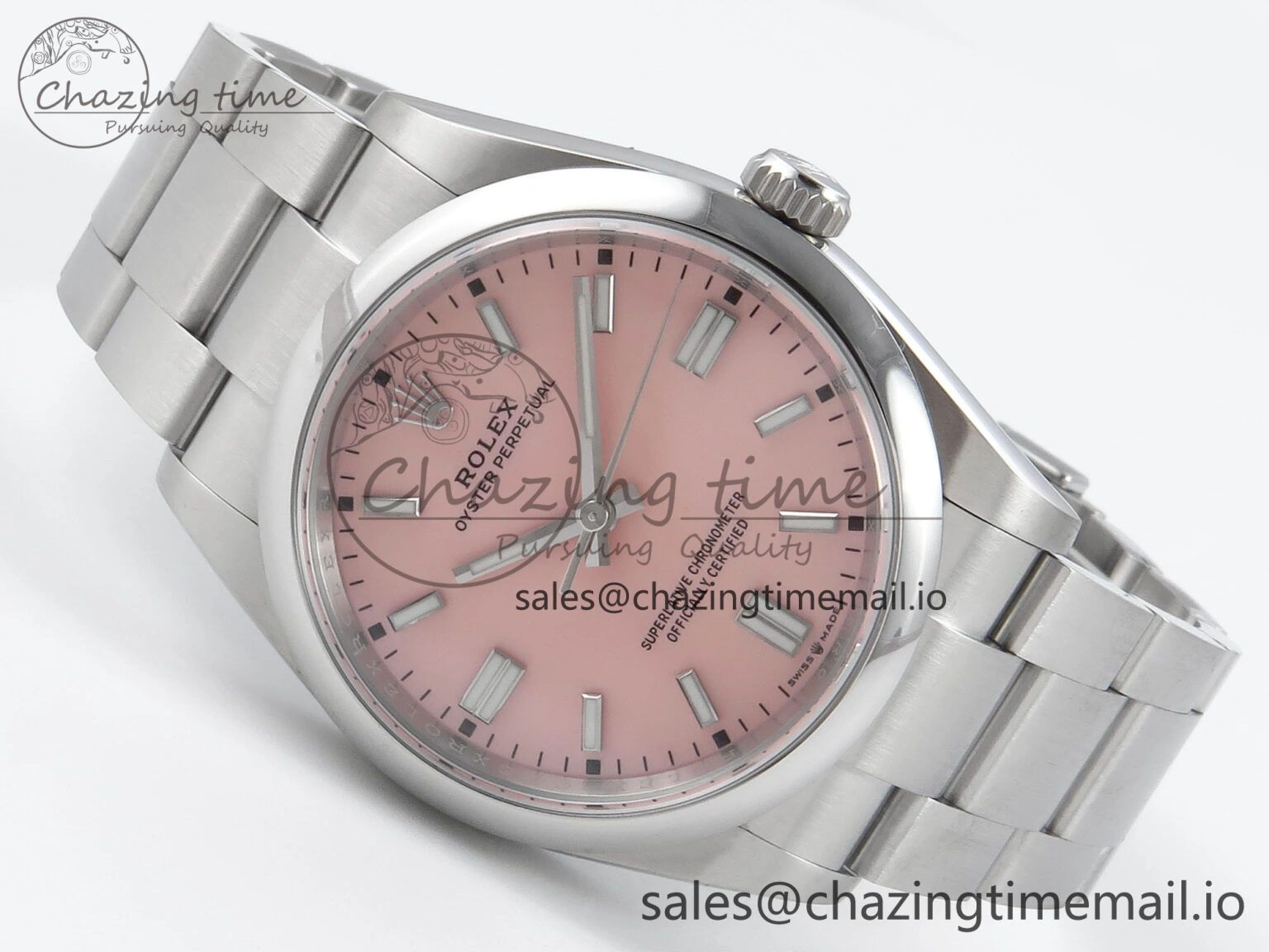 Oyster Perpetual 126000 36mm EWEF Best Edition 904L Steel Pink Dial A3230