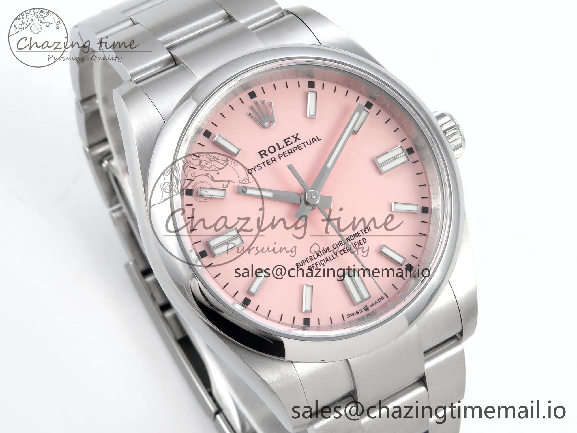 Oyster Perpetual 126000 36mm EWEF Best Edition 904L Steel Pink Dial A3230