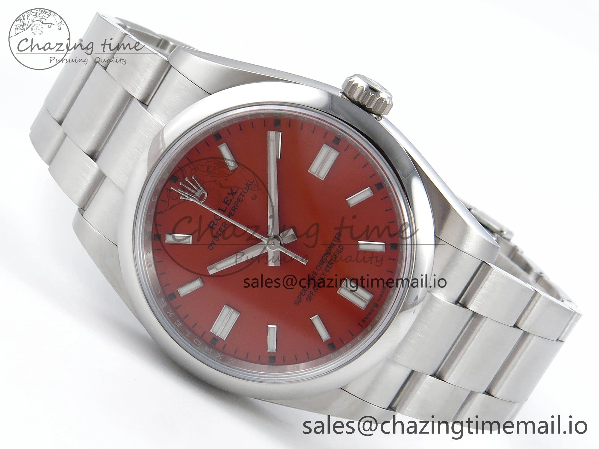 Oyster Perpetual 126000 36mm EWEF Best Edition 904L Steel Red Dial A3230