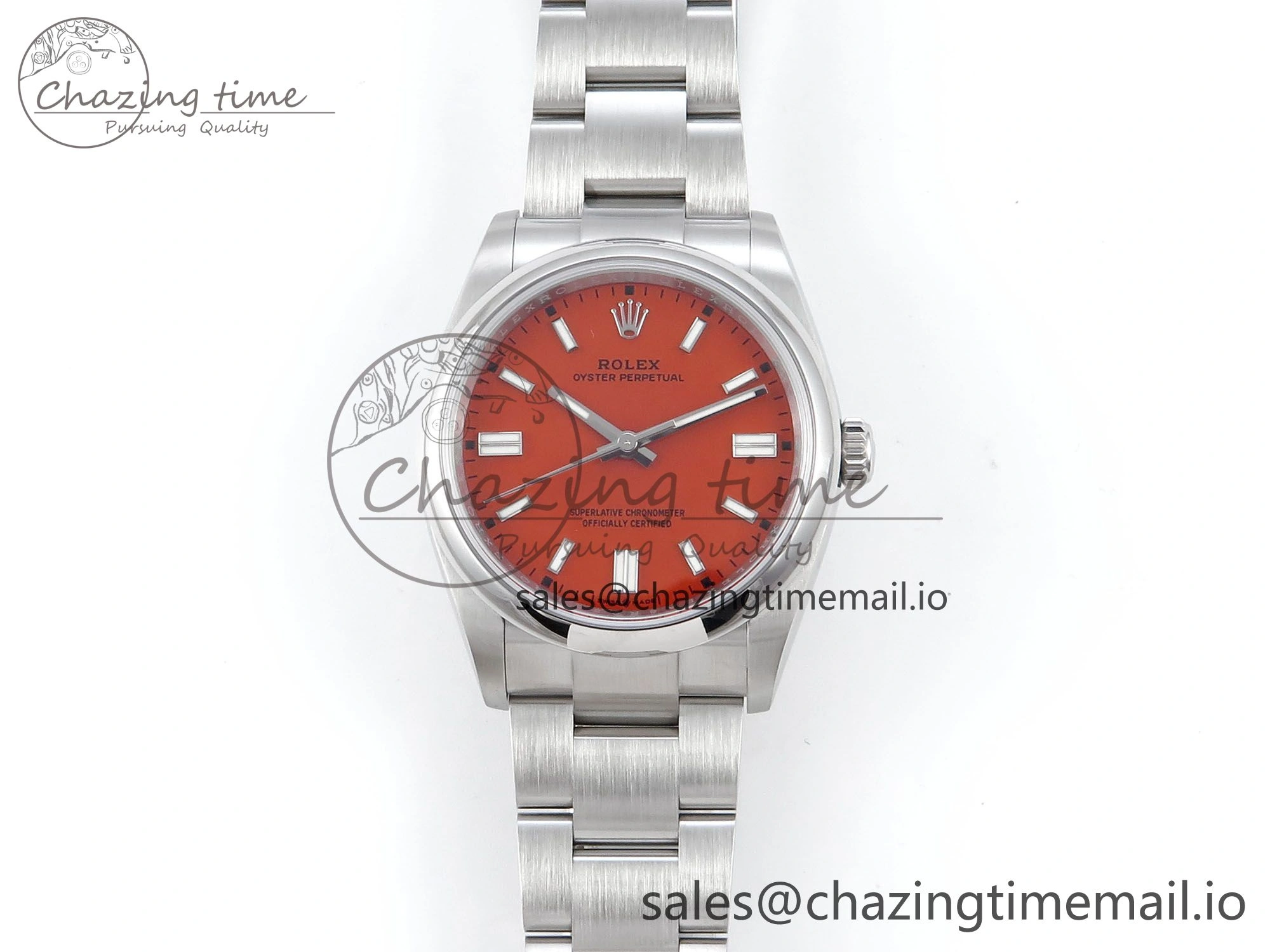 Oyster Perpetual 126000 36mm EWEF Best Edition 904L Steel Red Dial A3230