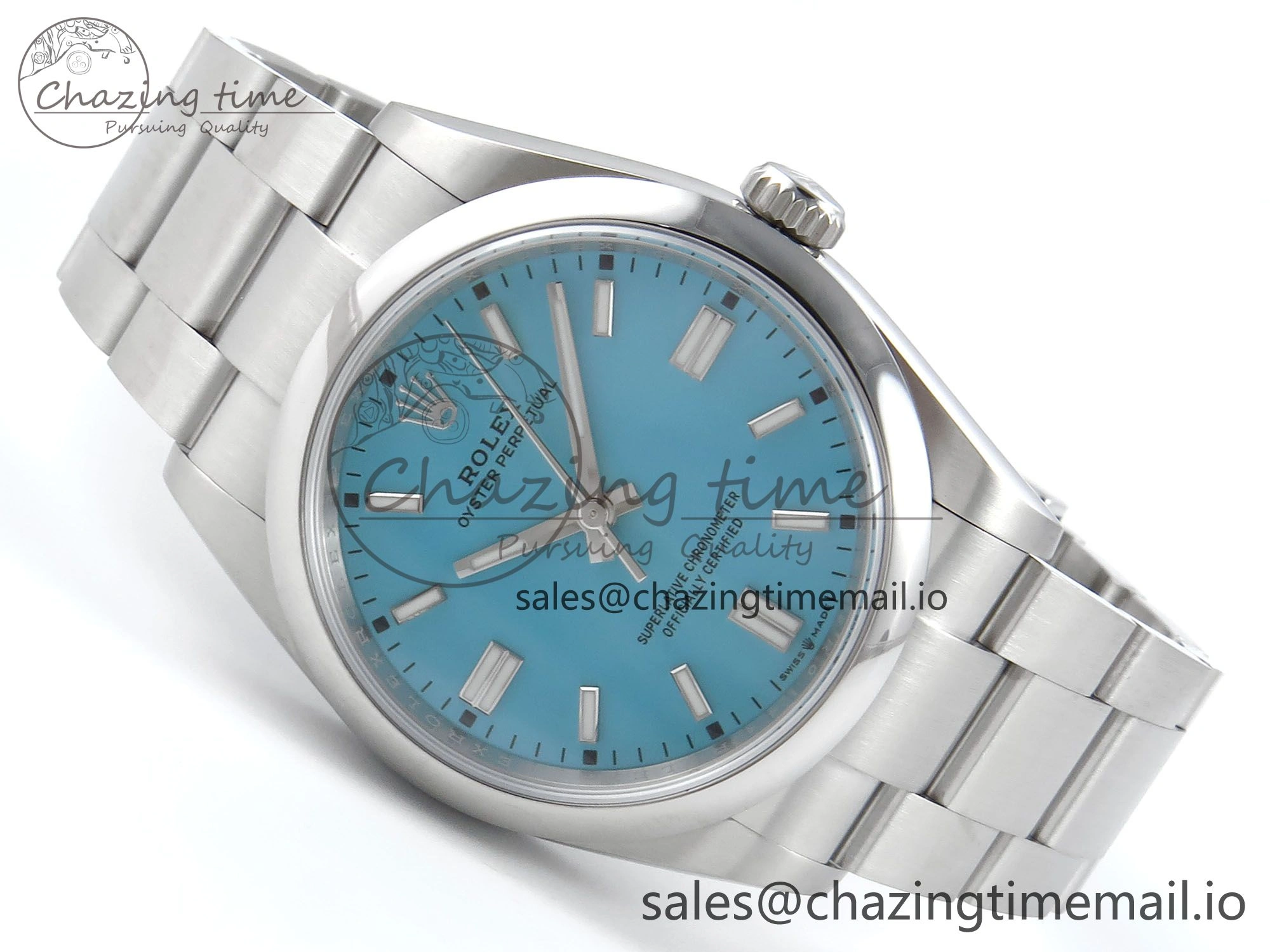 Oyster Perpetual 126000 36mm EWEF Best Edition 904L Steel Tiffany Blue Dial A3230