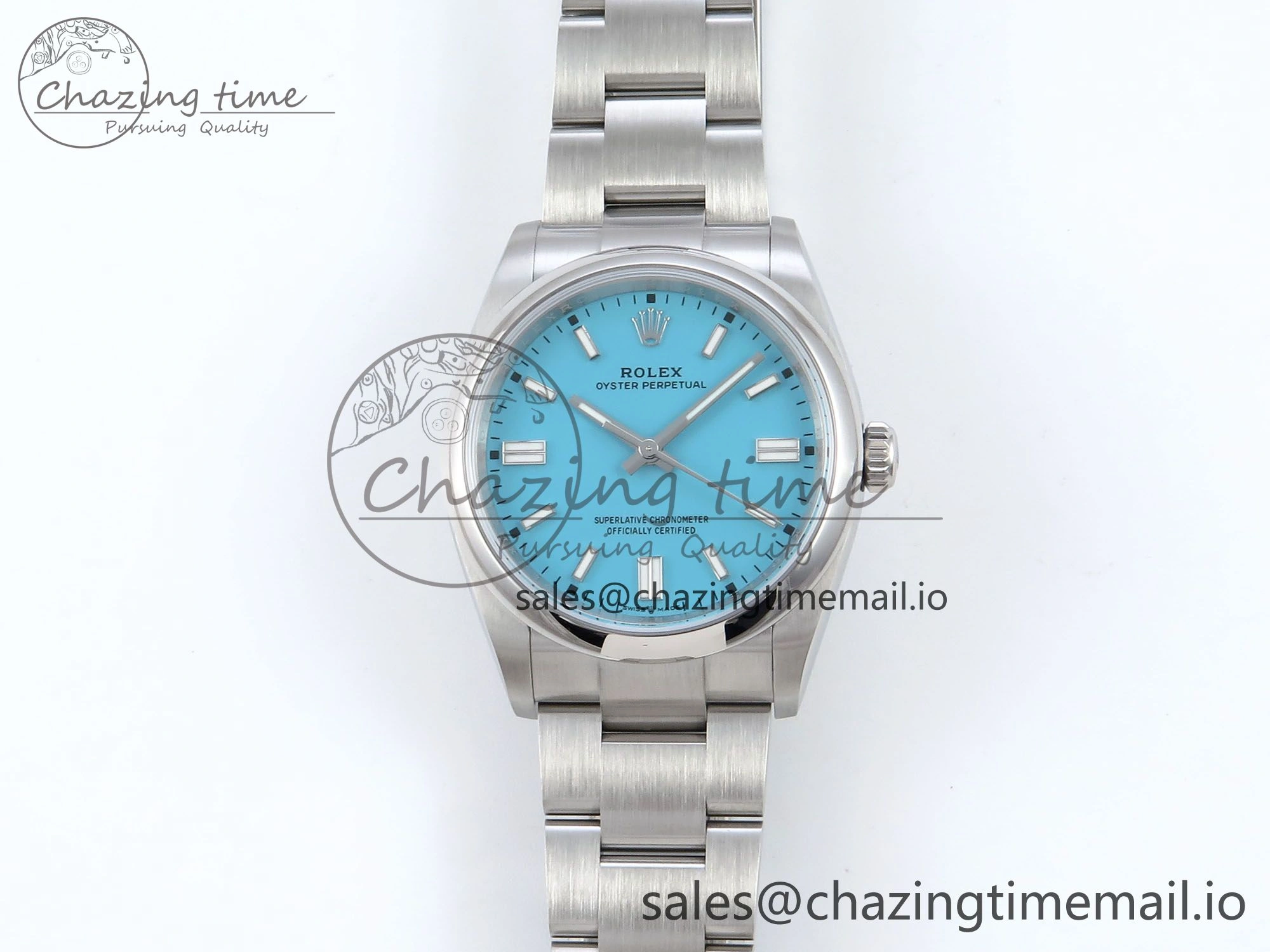 Oyster Perpetual 126000 36mm EWEF Best Edition 904L Steel Tiffany Blue Dial A3230