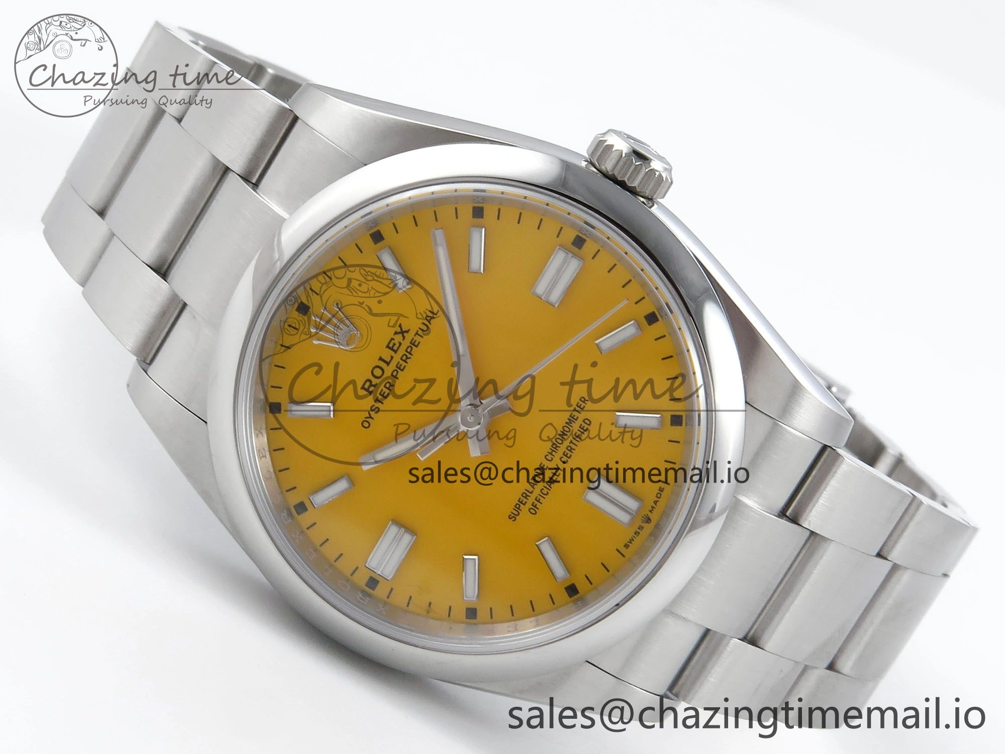 Oyster Perpetual 126000 36mm EWEF Best Edition 904L Steel Yellow Dial A3230