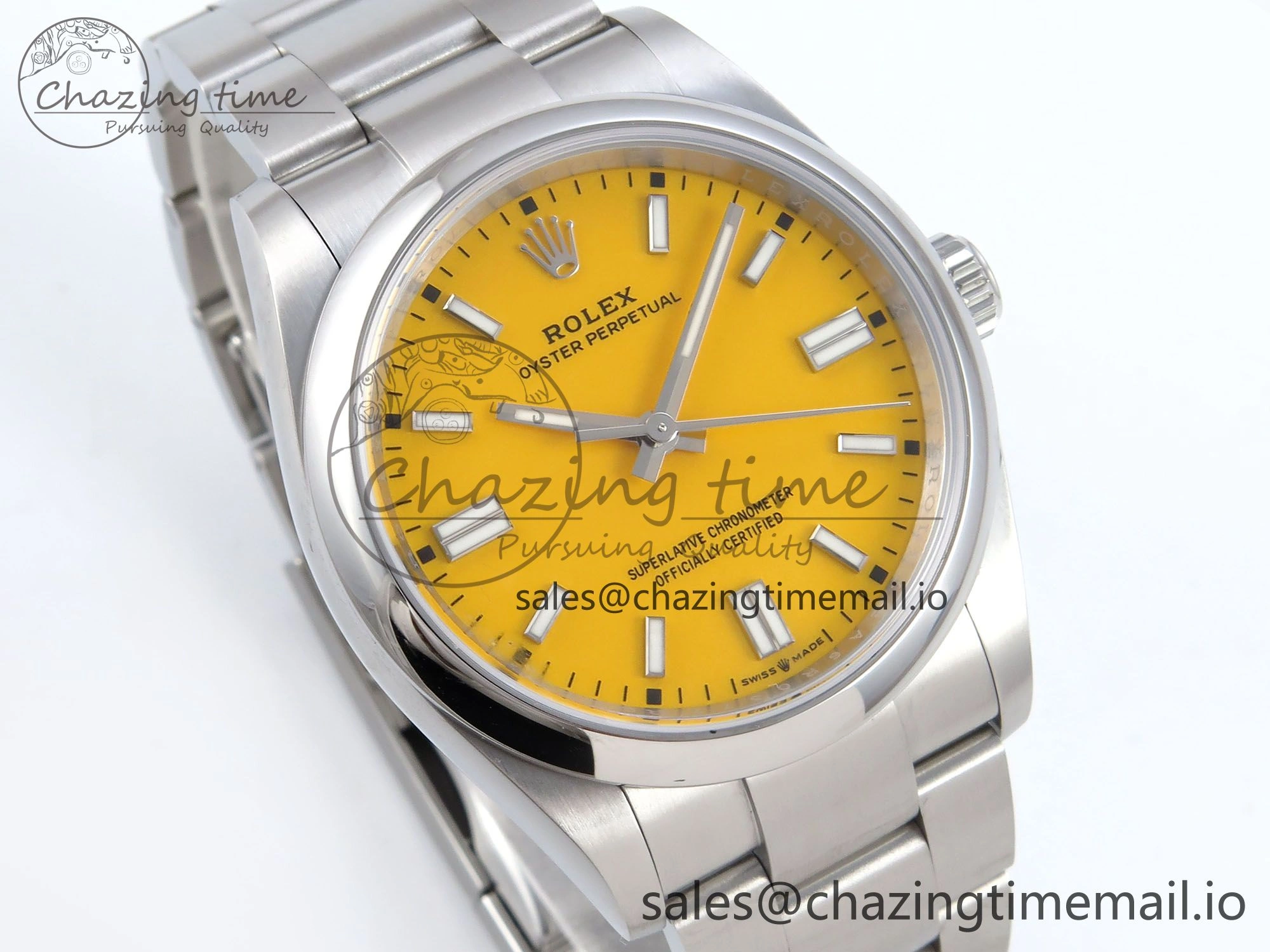 Oyster Perpetual 126000 36mm EWEF Best Edition 904L Steel Yellow Dial A3230