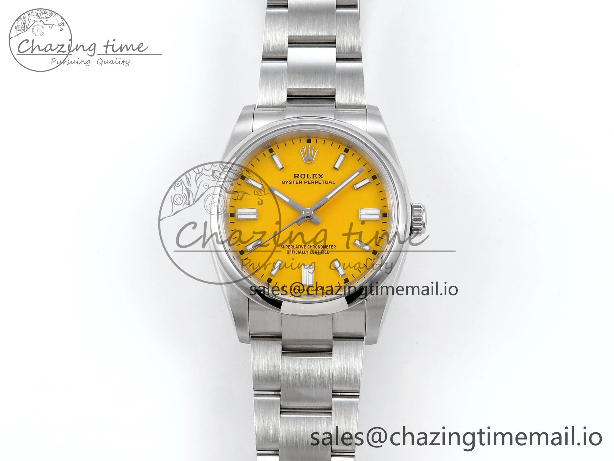 Oyster Perpetual 126000 36mm EWEF Best Edition 904L Steel Yellow Dial A3230