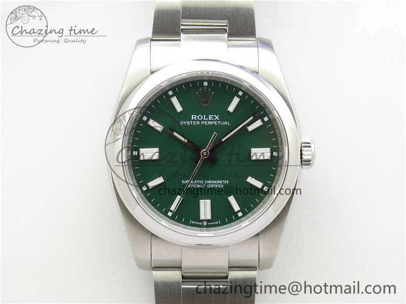Oyster Perpetual 126000 36mm KRF 1:1 Best Edition 904L Steel Green Dial A2824