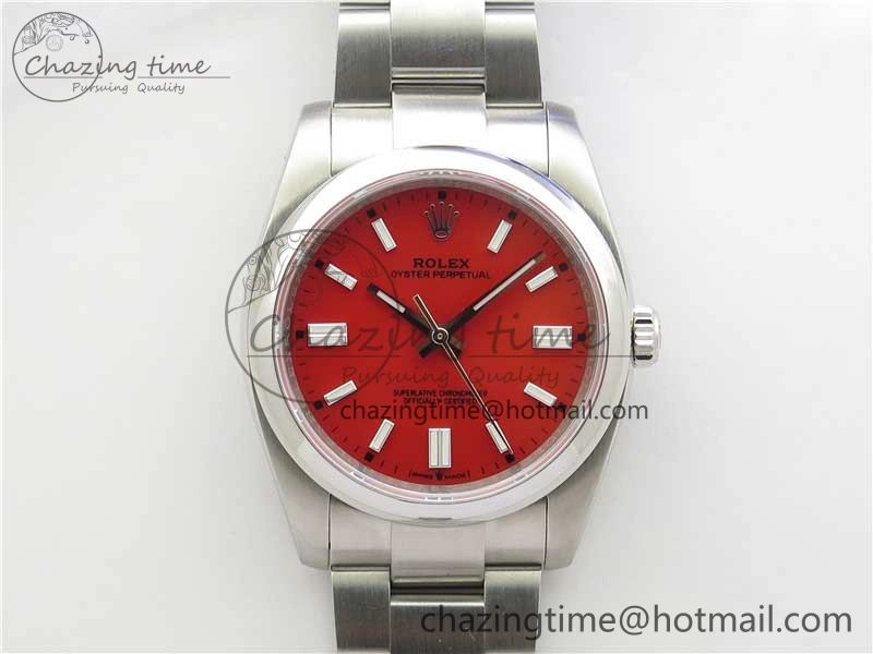 Oyster Perpetual 126000 36mm KRF 1:1 Best Edition 904L Steel Red Dial A2824