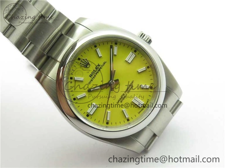 Oyster Perpetual 126000 36mm KRF 1:1 Best Edition 904L Steel Yellow Dial A2824