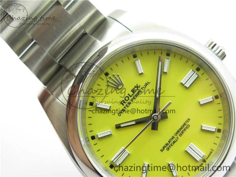 Oyster Perpetual 126000 36mm KRF 1:1 Best Edition 904L Steel Yellow Dial A2824