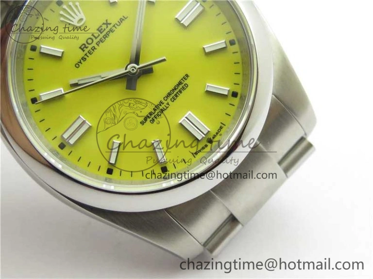 Oyster Perpetual 126000 36mm KRF 1:1 Best Edition 904L Steel Yellow Dial A2824