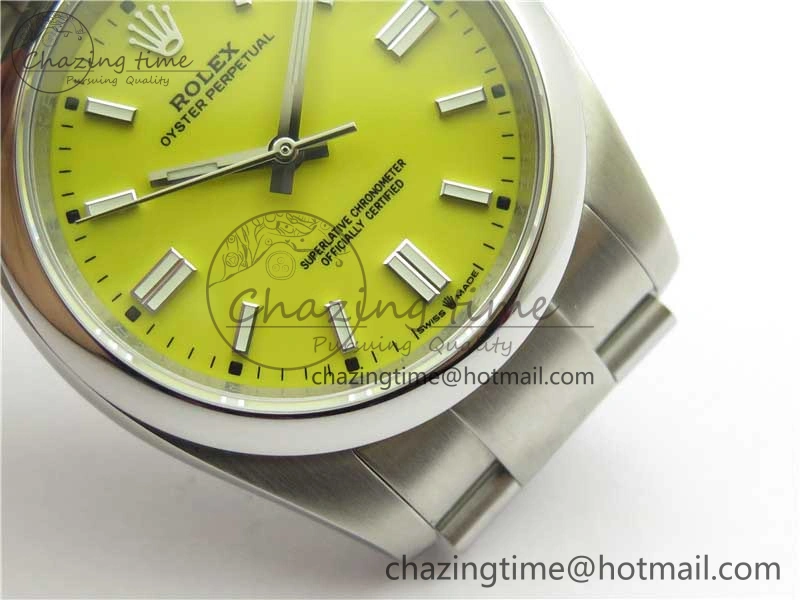 Oyster Perpetual 126000 36mm KRF 1:1 Best Edition 904L Steel Yellow Dial A2824