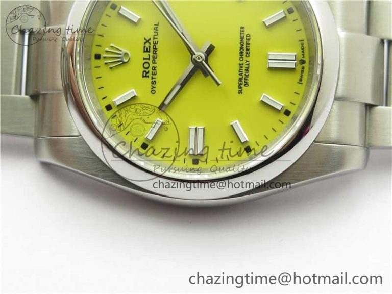 Oyster Perpetual 126000 36mm KRF 1:1 Best Edition 904L Steel Yellow Dial A2824