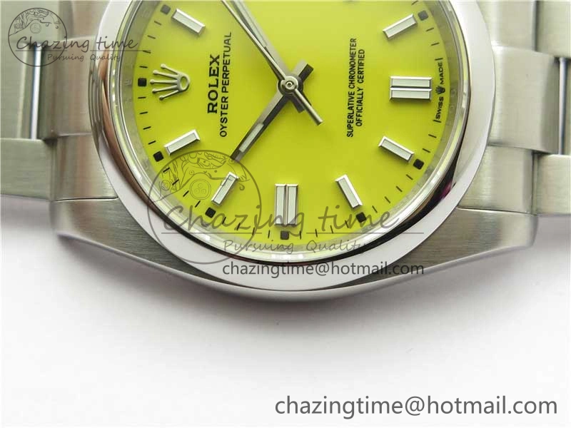 Oyster Perpetual 126000 36mm KRF 1:1 Best Edition 904L Steel Yellow Dial A2824
