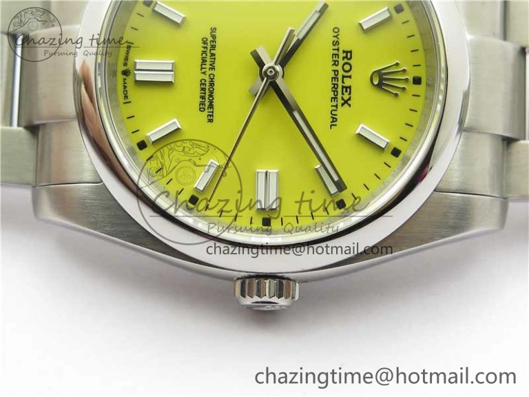 Oyster Perpetual 126000 36mm KRF 1:1 Best Edition 904L Steel Yellow Dial A2824