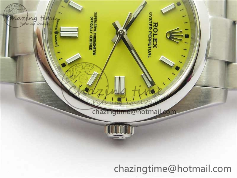 Oyster Perpetual 126000 36mm KRF 1:1 Best Edition 904L Steel Yellow Dial A2824