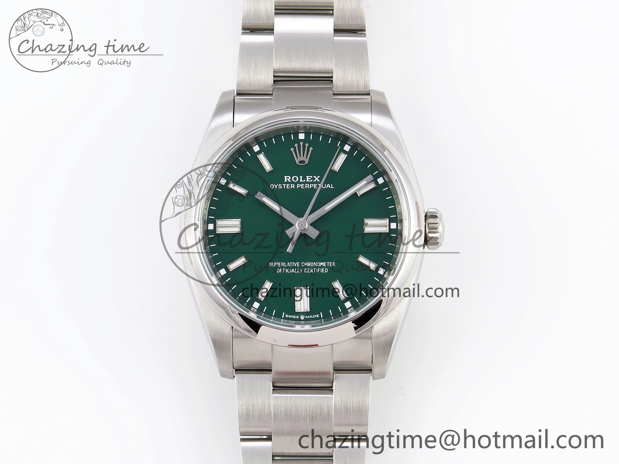 Oyster Perpetual 126000 36mm VSF 1:1 Best Edition 904L Steel Green Dial VS3235