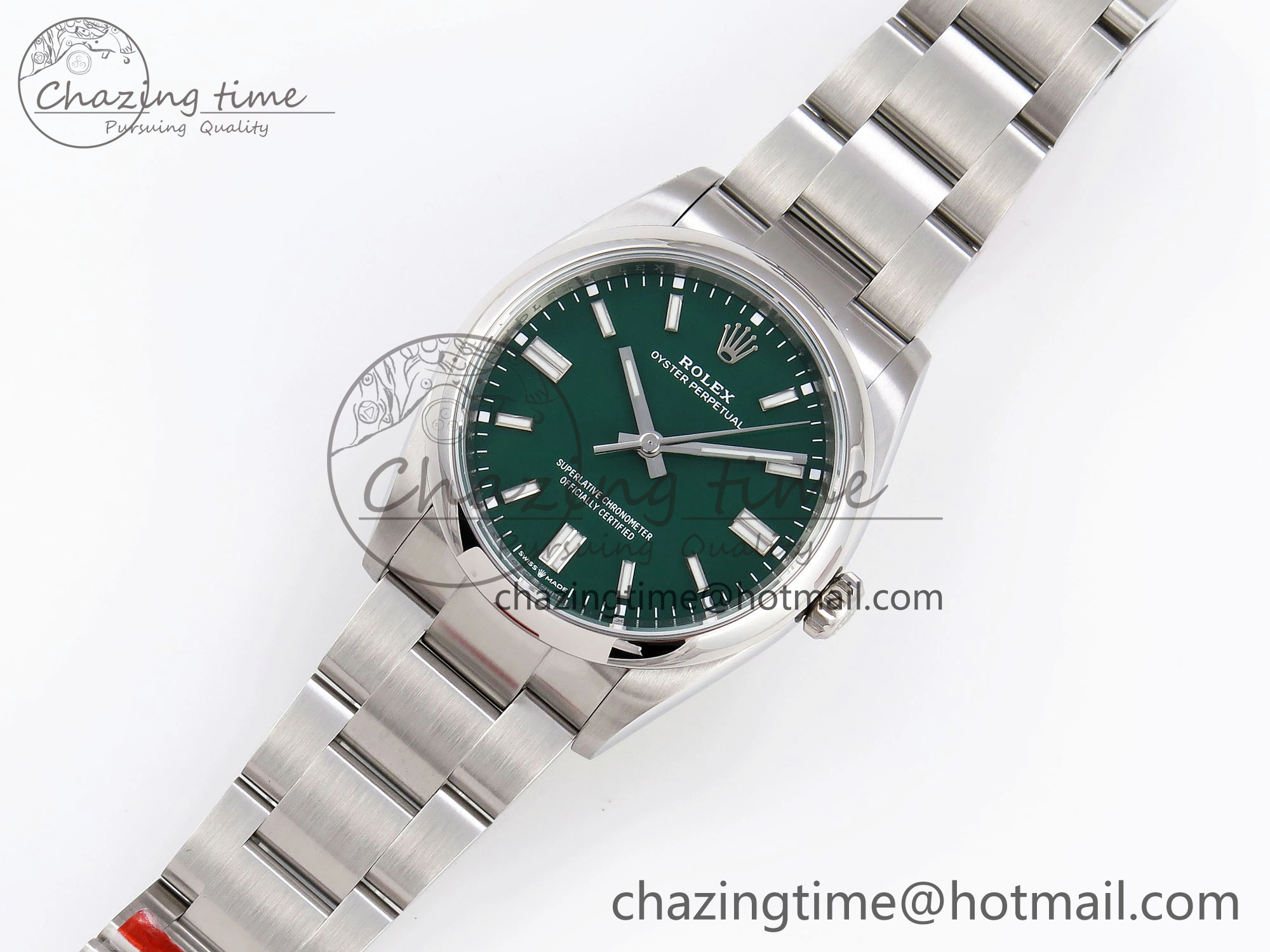 Oyster Perpetual 126000 36mm VSF 1:1 Best Edition 904L Steel Green Dial VS3235
