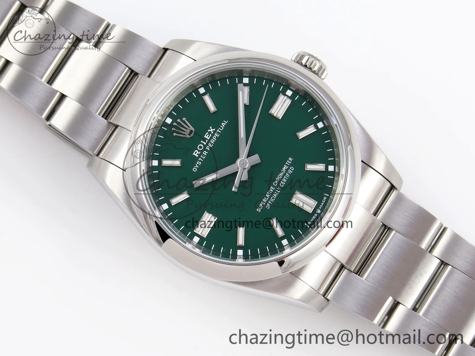 Oyster Perpetual 126000 36mm VSF 1:1 Best Edition 904L Steel Green Dial VS3235