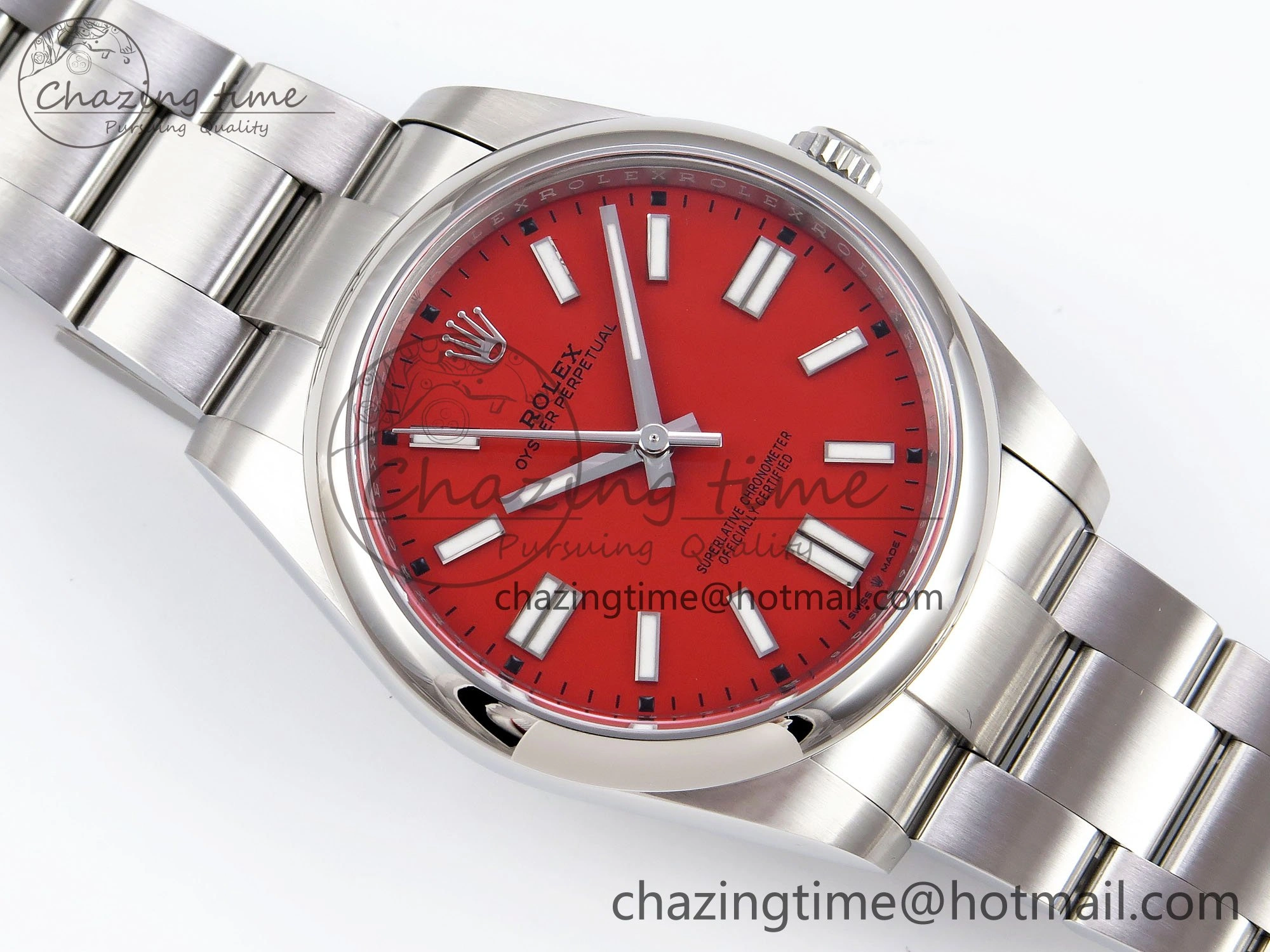 Oyster Perpetual 126000 41mm Clean 1:1 Best Edition 904L Steel Red Dial VR3230