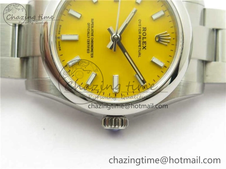 Oyster Perpetual 31mm 277200 EWF Best Edition Yellow Dial on SS Bracelet 6T15